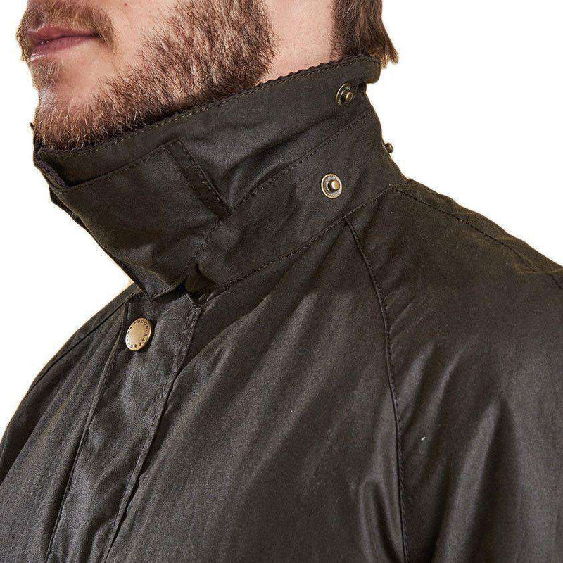 Barbour Ashby Waxed Jacket in Olive