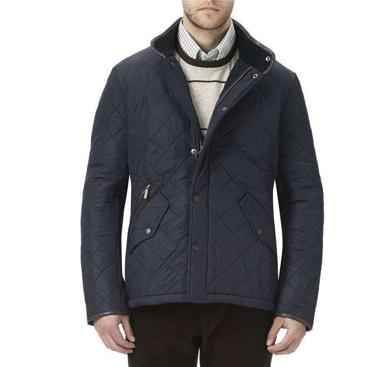 Barbour Powell Quilted Jacket in Navy – Country Club Prep