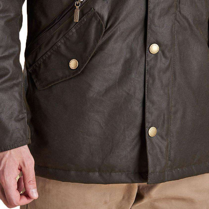 Barbour Prestbury Wax Jacket in Olive – Country Club Prep