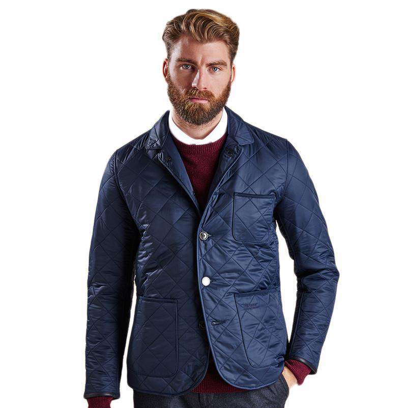 Barbour Racer Quilted Jacket in Navy