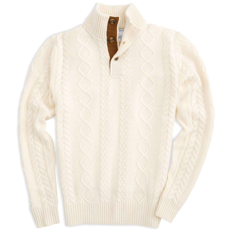 Southern Tide Riverdale Corded Pullover in Marshmallow