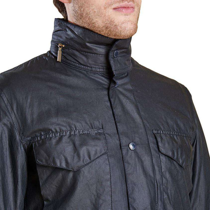 Barbour Sapper Tailored Wax Jacket in Navy