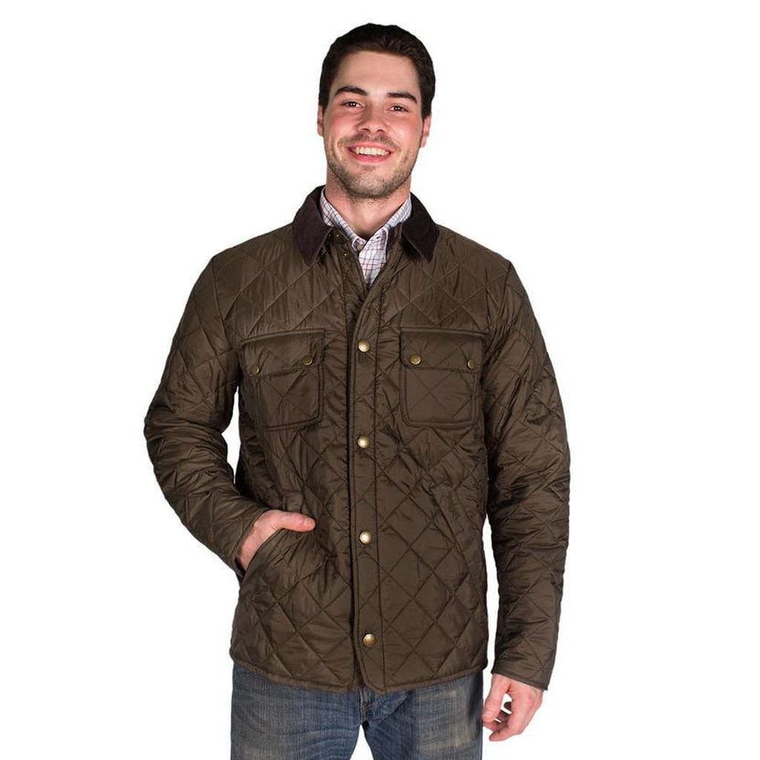 Barbour Tinford Quilted Jacket in Olive – Country Club Prep