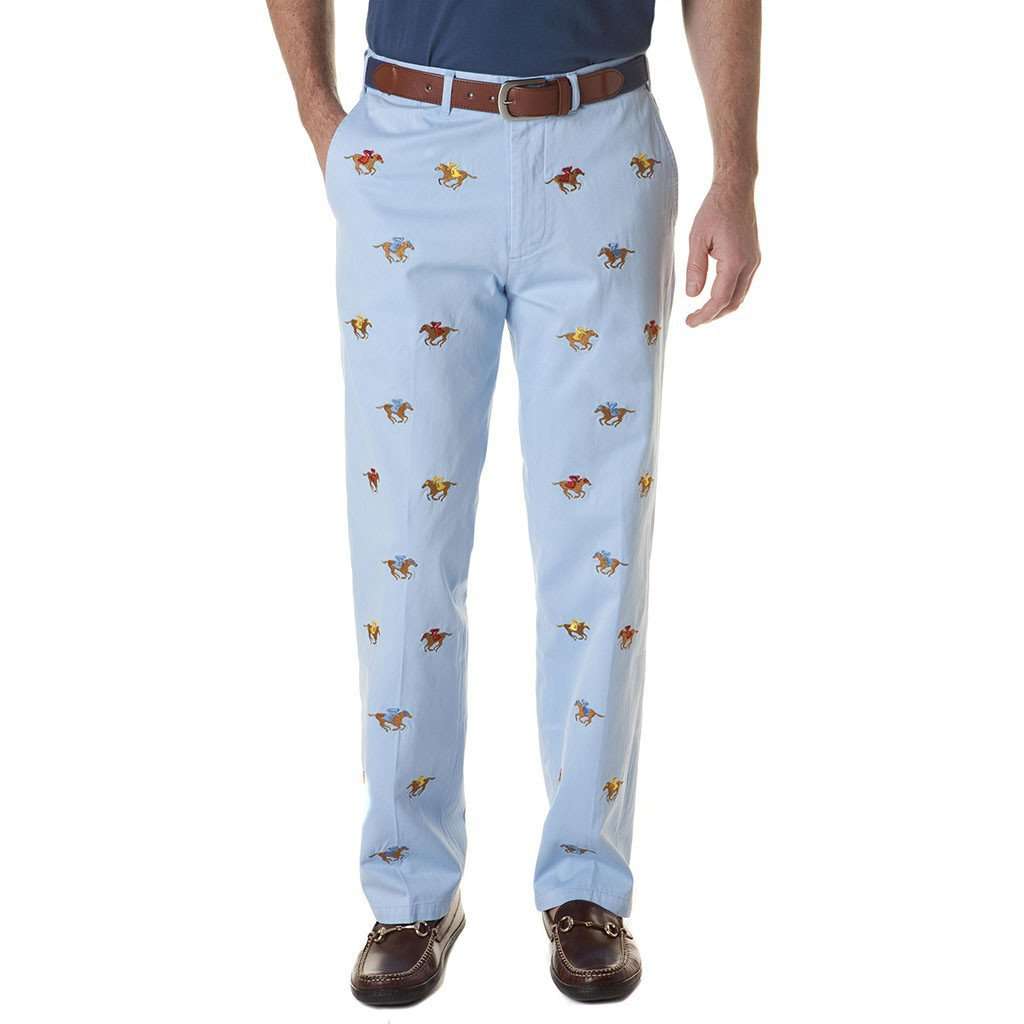Castaway Clothing Harbor Pant in Liberty with Embroidered Racing Horses ...