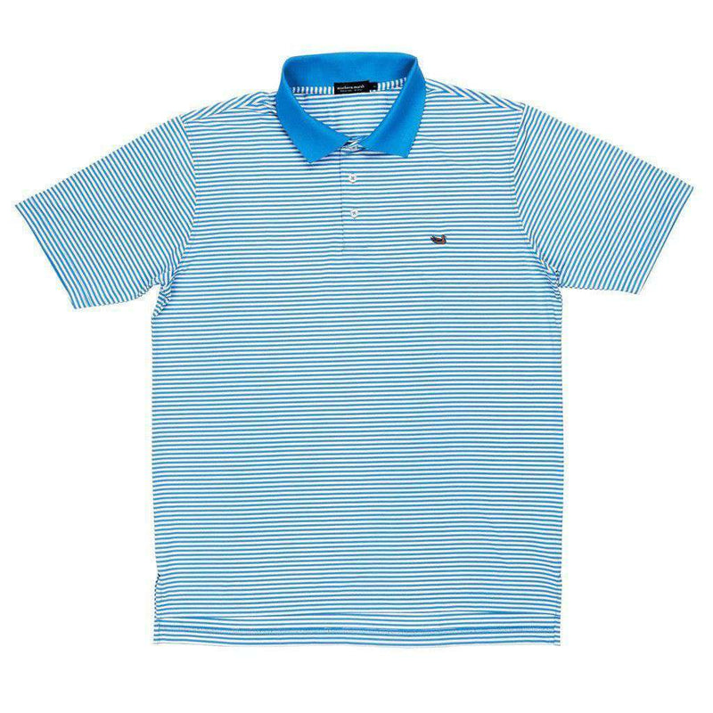 Southern Marsh Bermuda Stripe Polo in Breaker Blue and White – Country ...