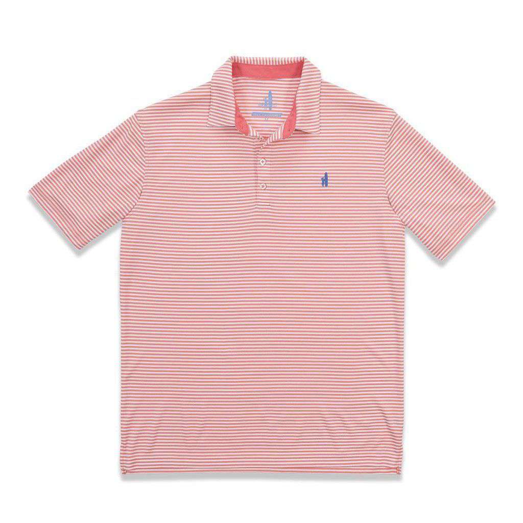 Johnnie-O Bunker Stripe Performance Polo in Coral Reefer – Country Club ...