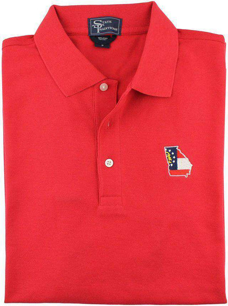 State Traditions GA Traditional Polo in Red