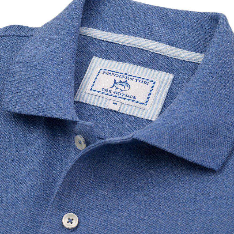 Southern Tide Heathered Skipjack Polo in Light Navy