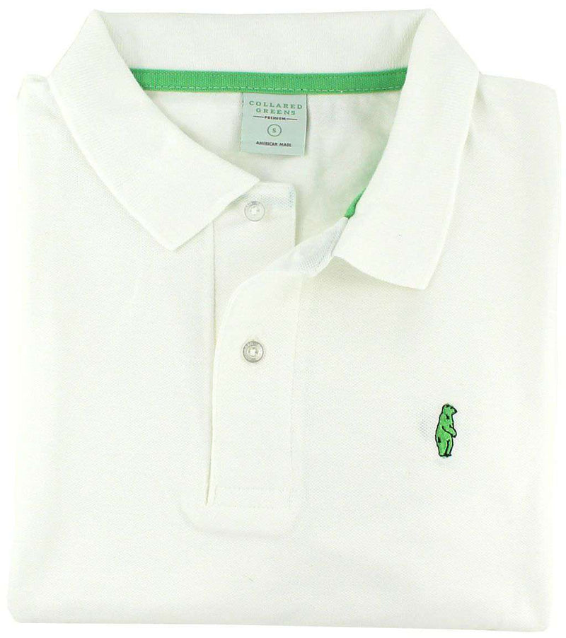 Collared Greens Home Grown Polo in Club White