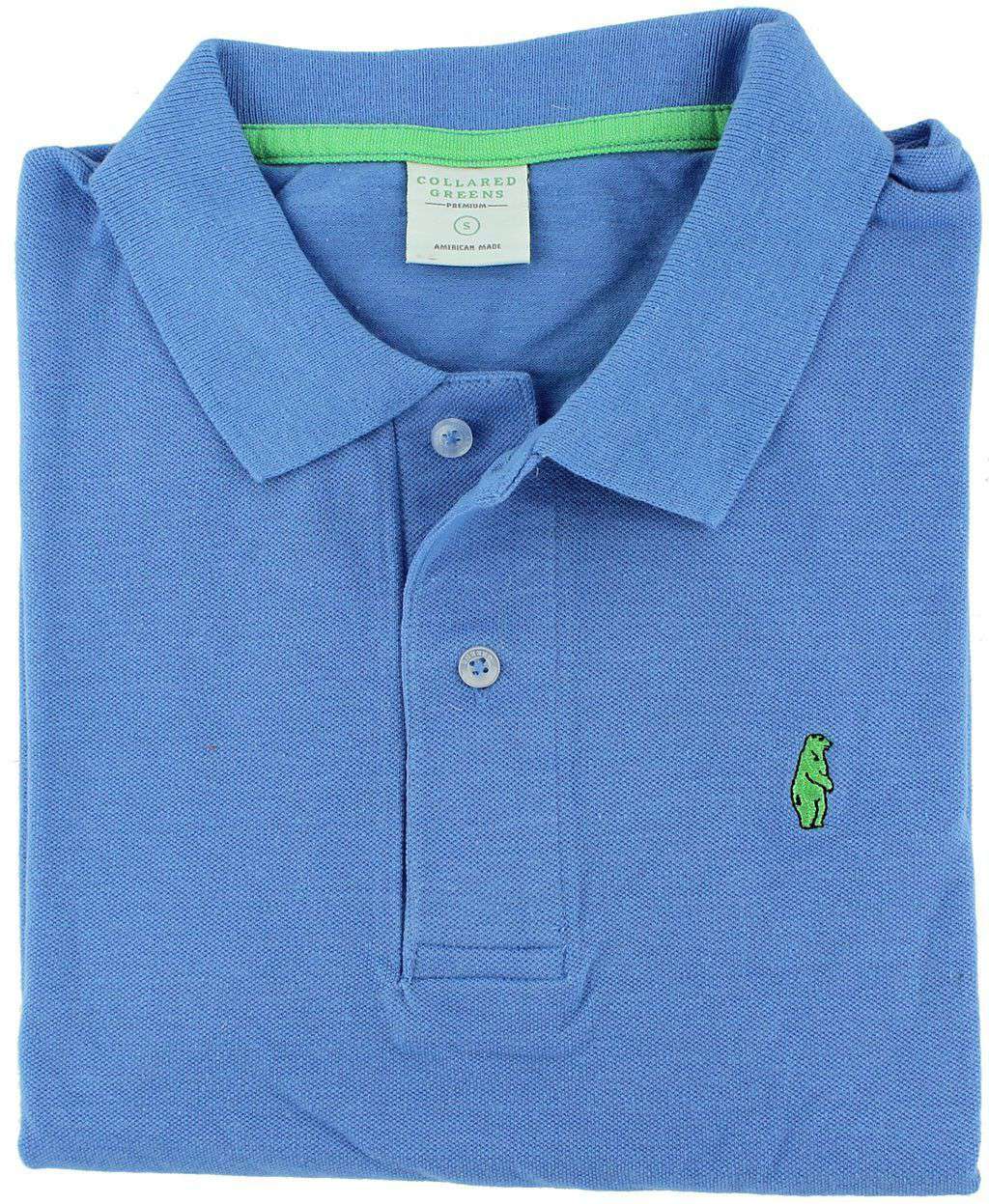 Collared Greens Home Grown Polo in Ocean Blue