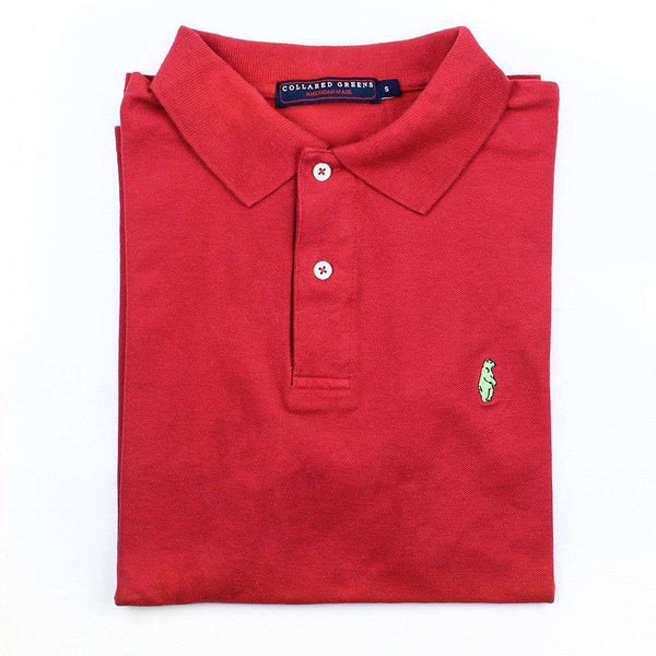 Collared Greens Home Grown Polo in Red