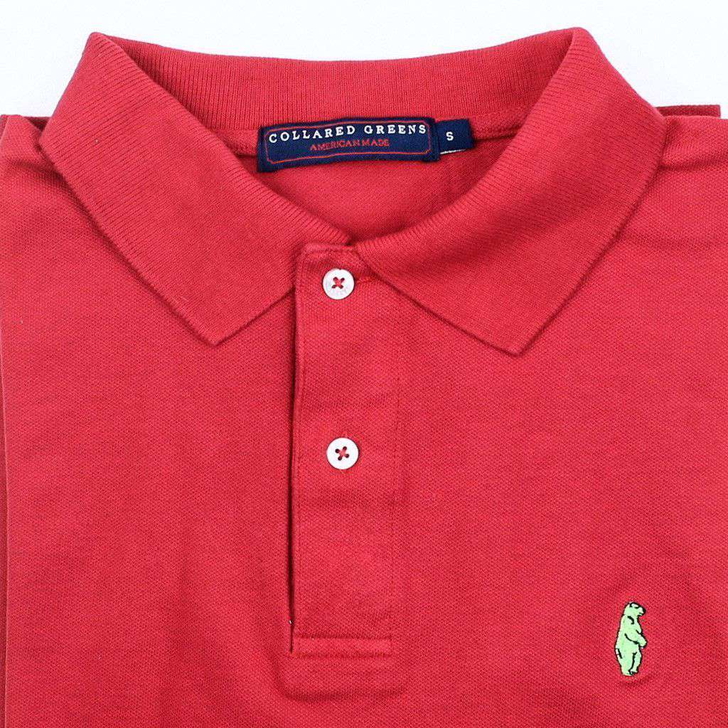 Collared Greens Home Grown Polo in Red