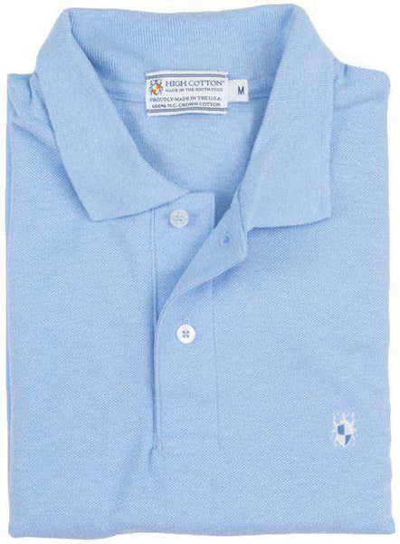 High Cotton Made in the South Polo in Carolina Blue