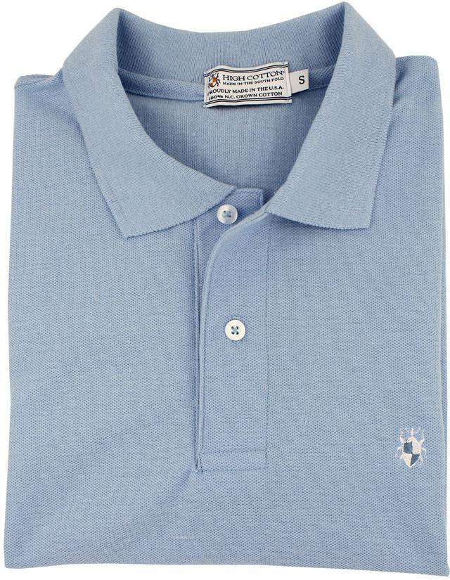 High Cotton Made in the South Polo in Carolina Blue – Country Club Prep