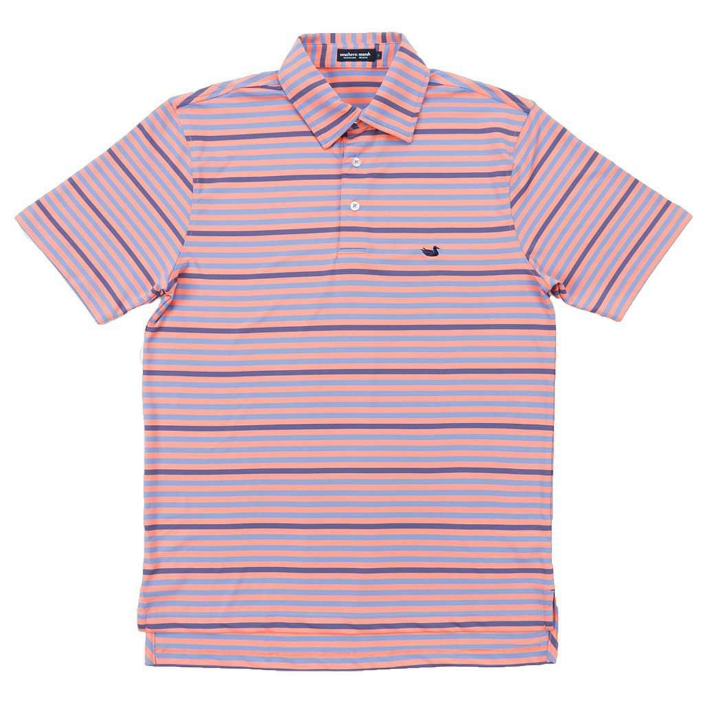 Southern Marsh Newberry Performance Polo in Peach and Purple – Country ...