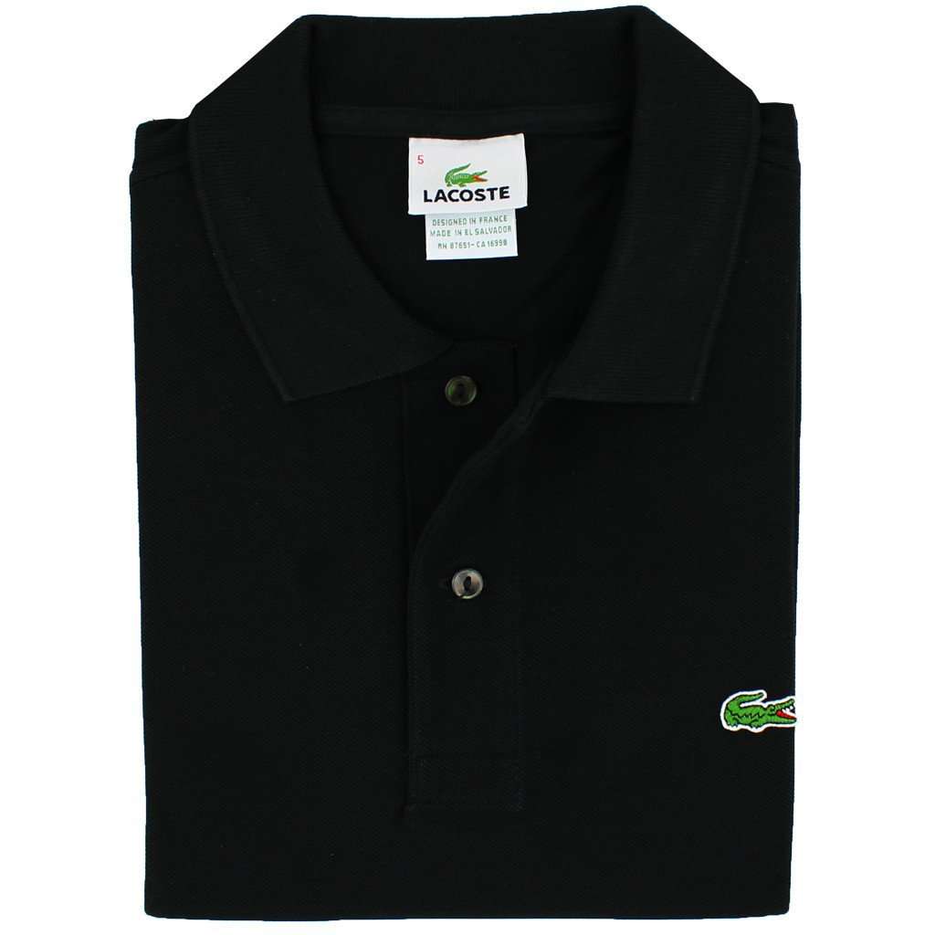 Lacoste Short Sleeve Classic Pique Polo in Black