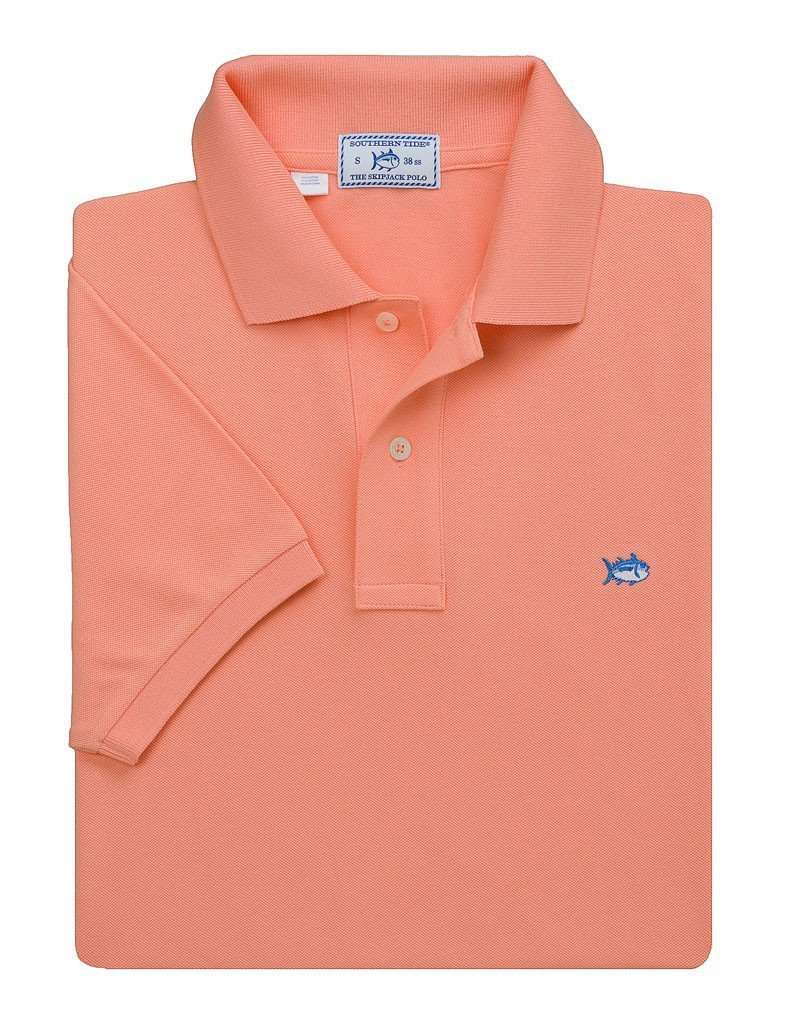 Southern Tide Short Sleeve Classic Skipjack Polo in Melon – Country ...