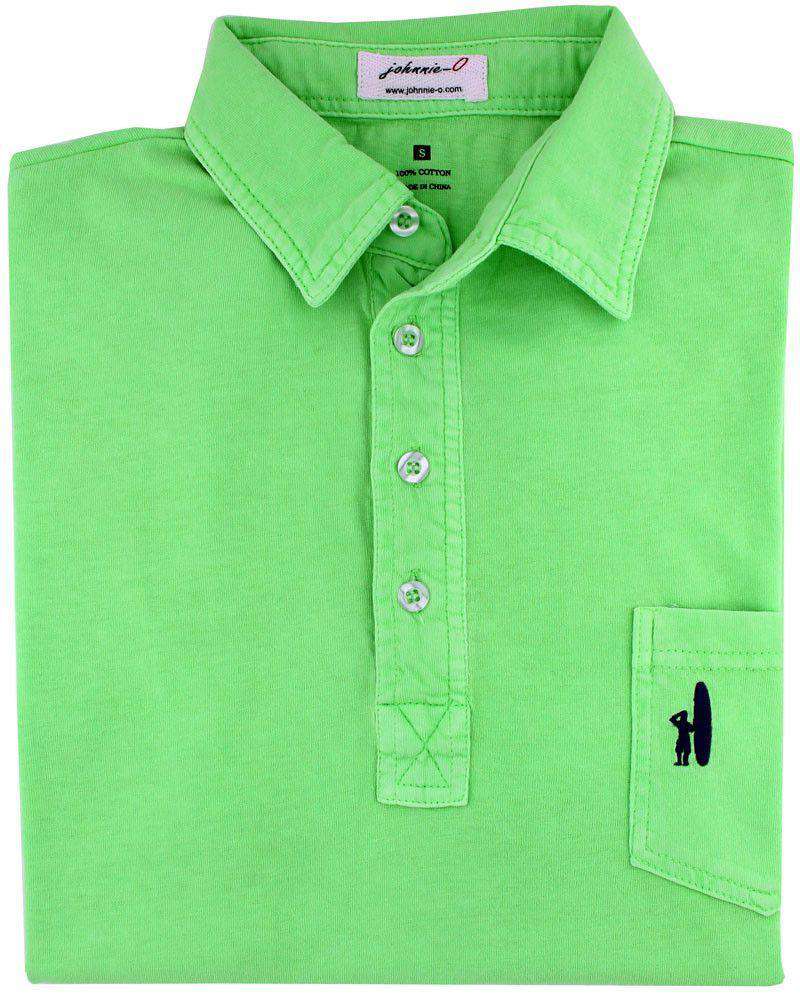 Johnnie-O The 4-Button Polo in Neon Green