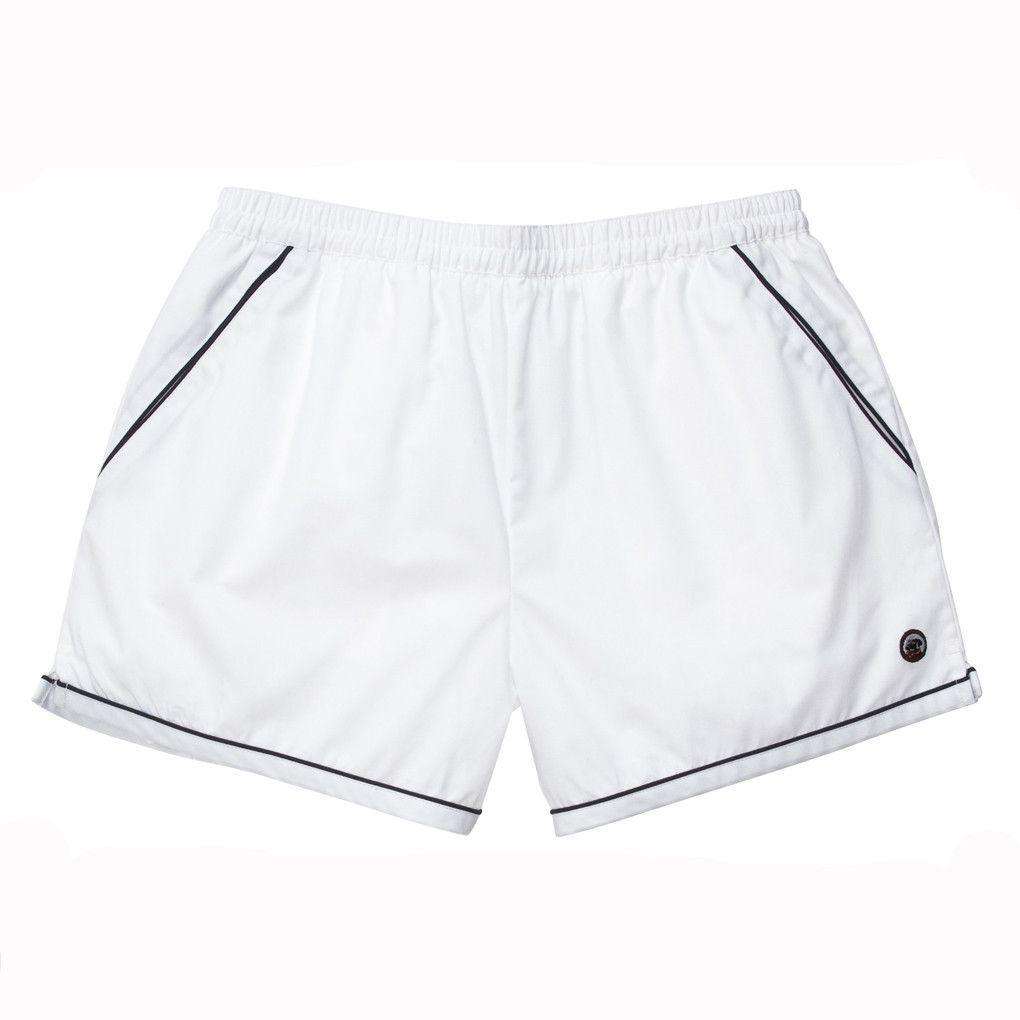 Southern Proper The Hackett Short in White with Navy