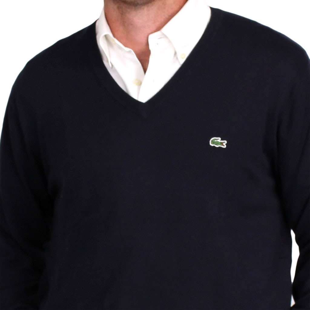 v neck lacoste sweater