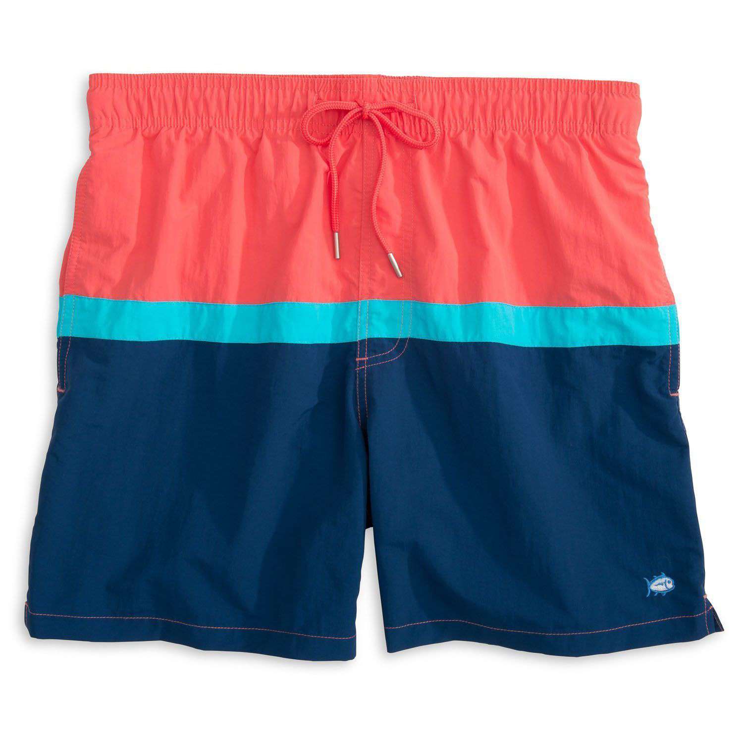 Southern Tide Color Block Swim Trunk in Sunset – Country Club Prep