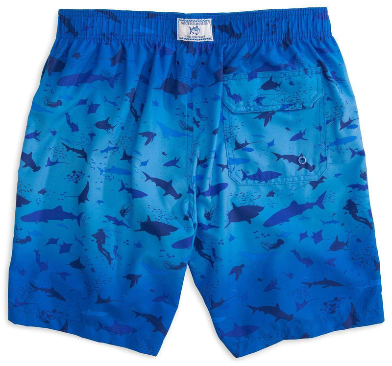 Southern Tide Diver Down Swim Trunks in Blue