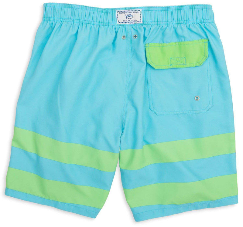 Southern Tide Hang Ten Swim Trunks in Turquoise Blue