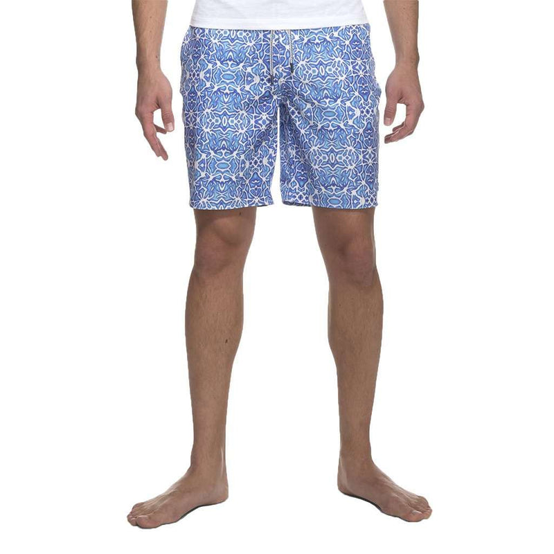 Johnnie-O Riptide Half Elastic Surf Shorts in Regatta