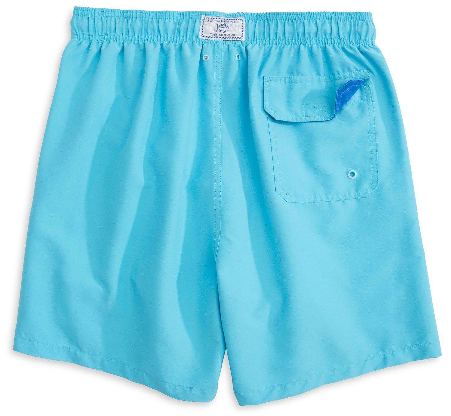 Southern Tide Solid Swim Trunks in Turquoise Blue