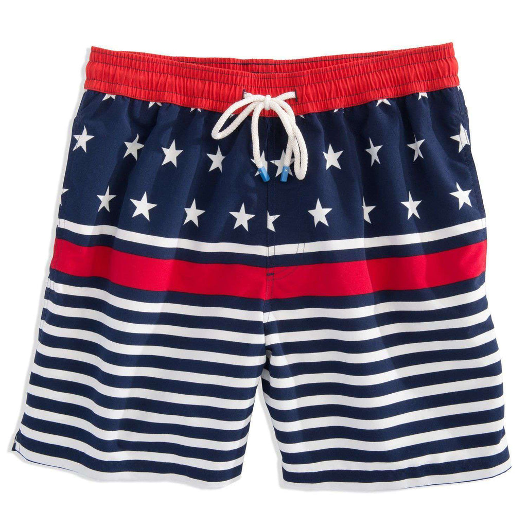 Southern Tide Stars and Stripes Swim Trunk – Country Club Prep