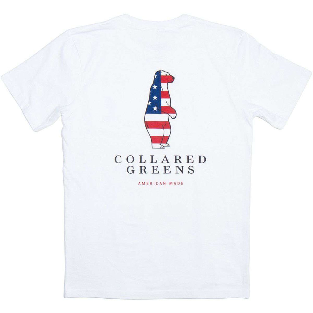 Collared Greens American Made Boss Tee in White – Country Club Prep