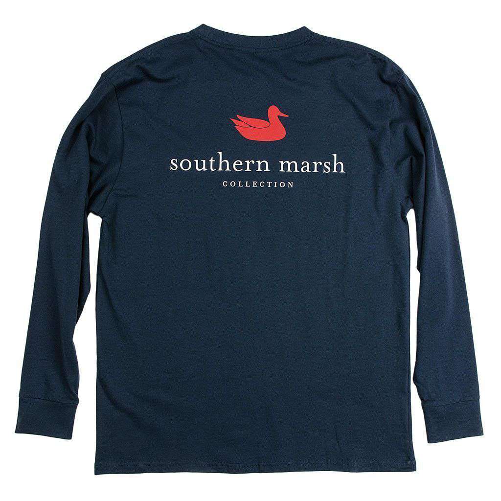 Southern Marsh Authentic Long Sleeve Tee in Navy