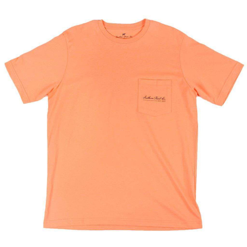 Southern Point Beach Jeep Tee in Coral Orange