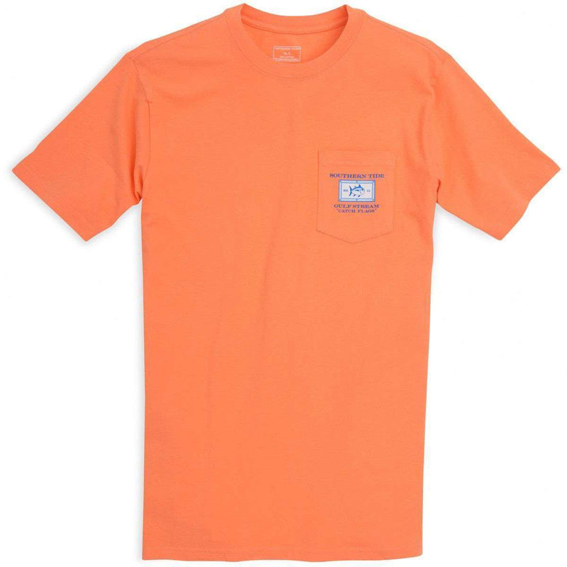 Southern Tide Catch Flags II Tee-Shirt in Caribbean Estate Orange