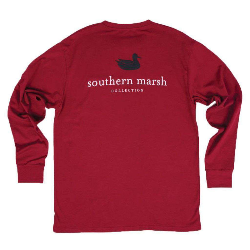 Southern Marsh Collegiate Authentic Long Sleeve Tee in Maroon with ...