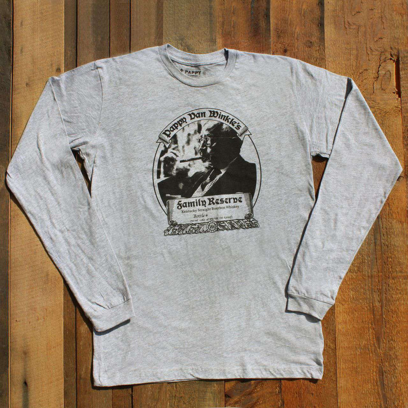 Pappy Van Winkle Family Reserve Long Sleeve Tee in Grey