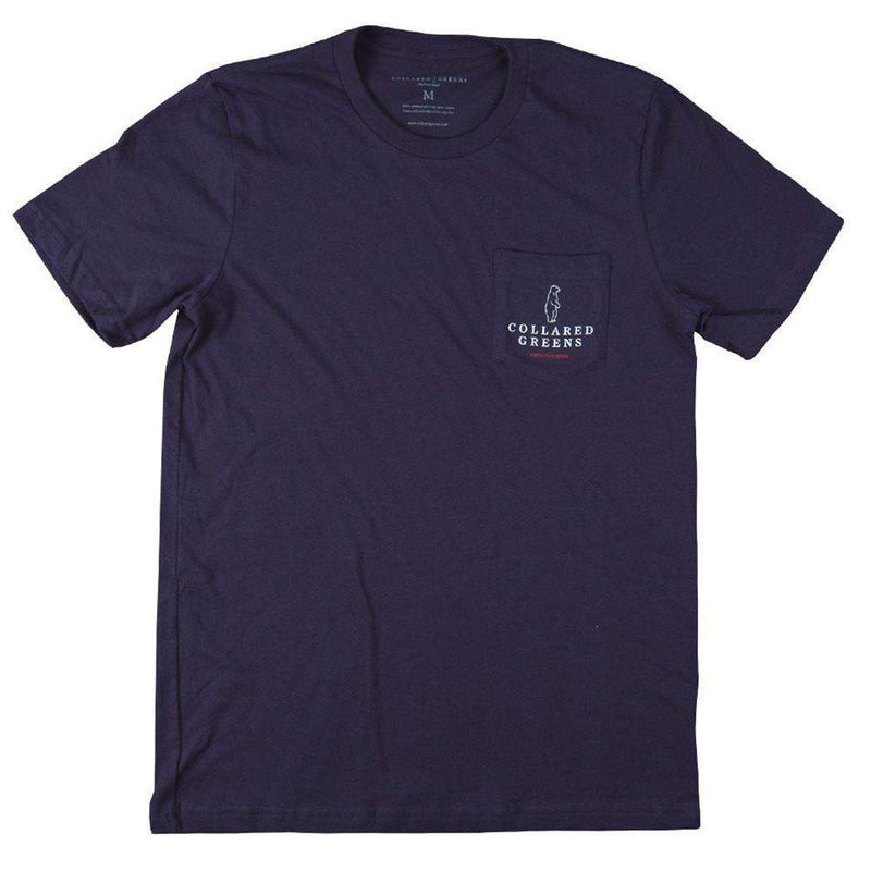 Collared Greens Jockey Silks Tee Shirt in Navy