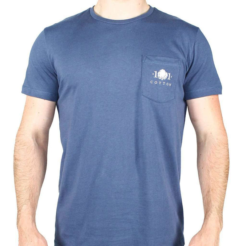 Logo Pocket Tee in Navy by Cotton 101 – Country Club Prep