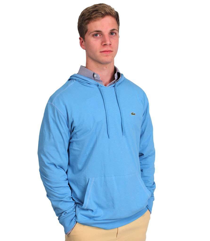 Lacoste Long Sleeve Jersey Hooded T-Shirt Blue