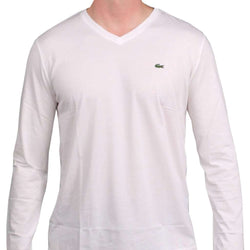 lacoste white v neck t shirt