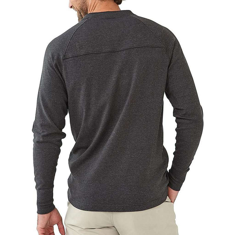 The Normal Brand Long Sleeve Puremeso Henley Tee in Charcoal – Country ...