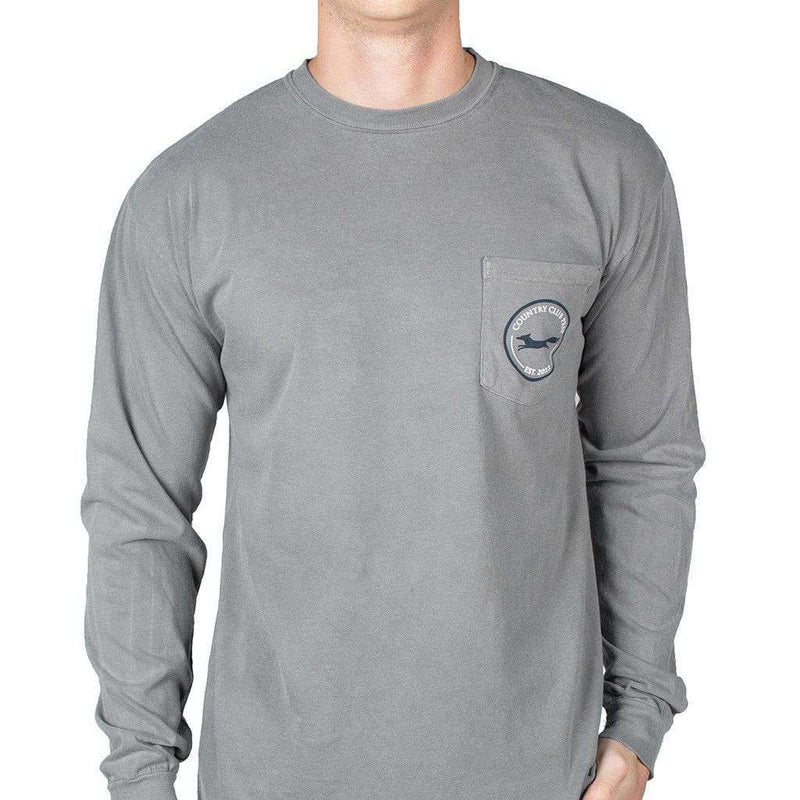 Country Club Prep Longshanks Long Sleeve Tee Shirt in Grey