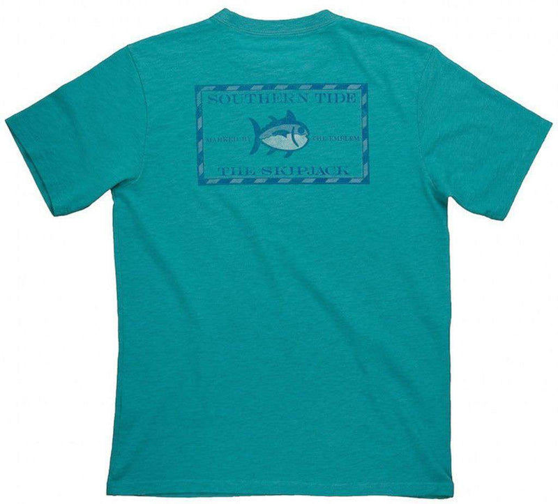 Southern Tide Original Skipjack Slub Tee Shirt in River Blue