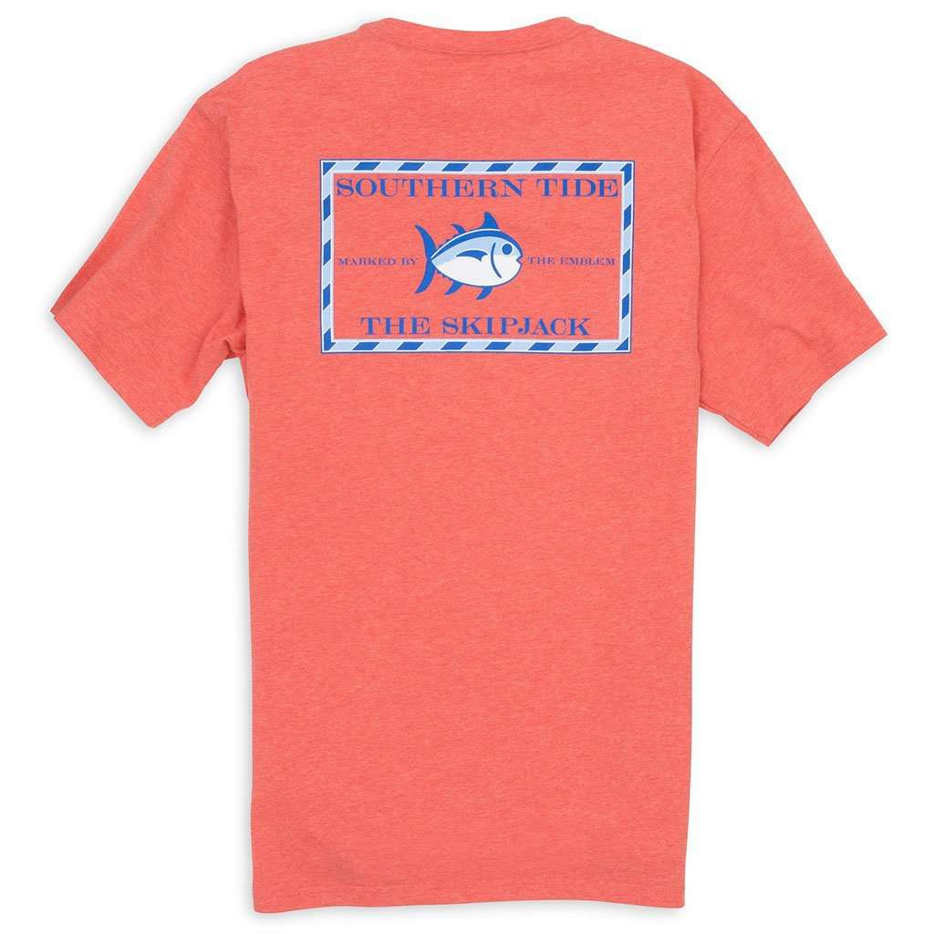 Southern Tide Original Skipjack Tee in Heathered Red