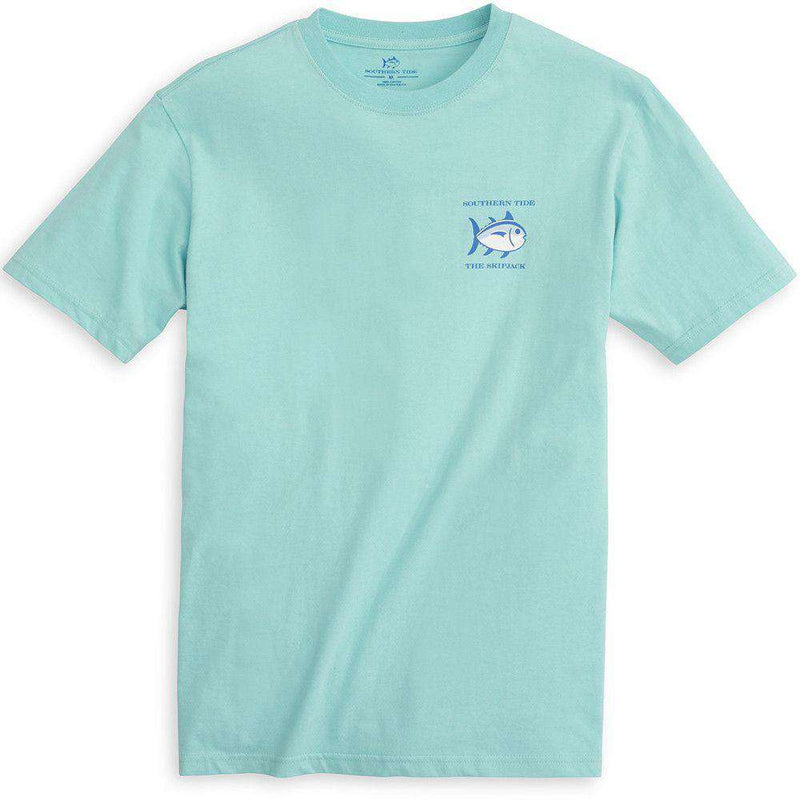 Southern Tide Original Skipjack Tee Shirt in Crystal Blue