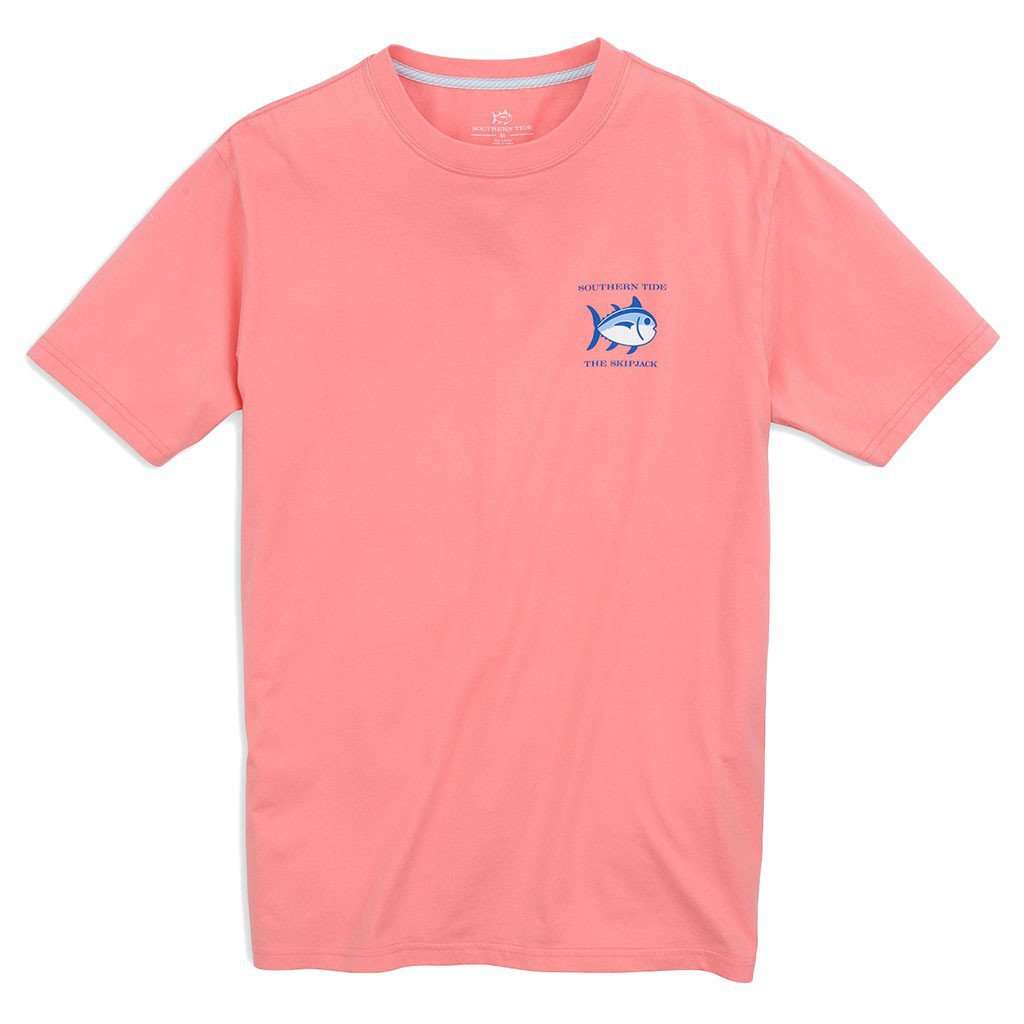 Southern Tide Original Skipjack Tee Shirt in Light Coral – Country Club ...