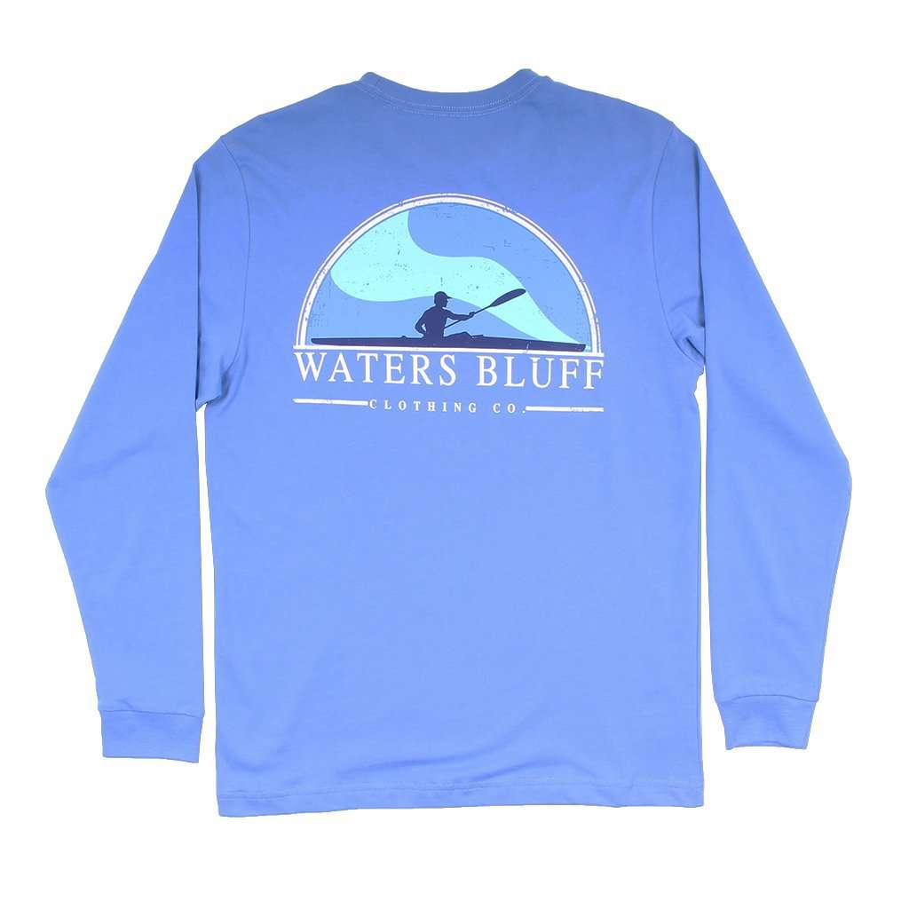 Waters Bluff Paddler Long Sleeve Tee in Mystic Blue