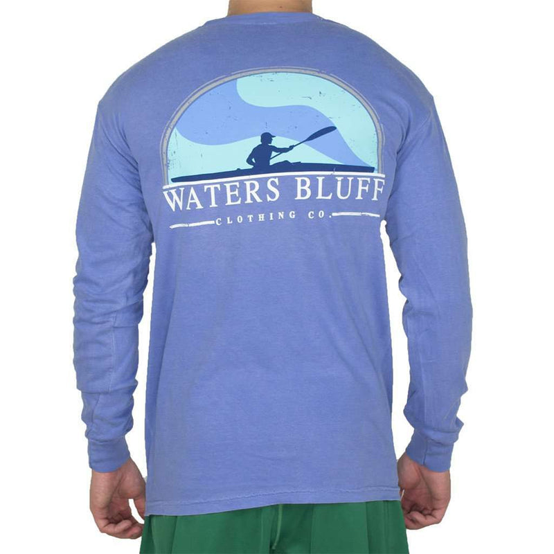 Waters Bluff Paddler Long Sleeve Tee Shirt in Flo Blue