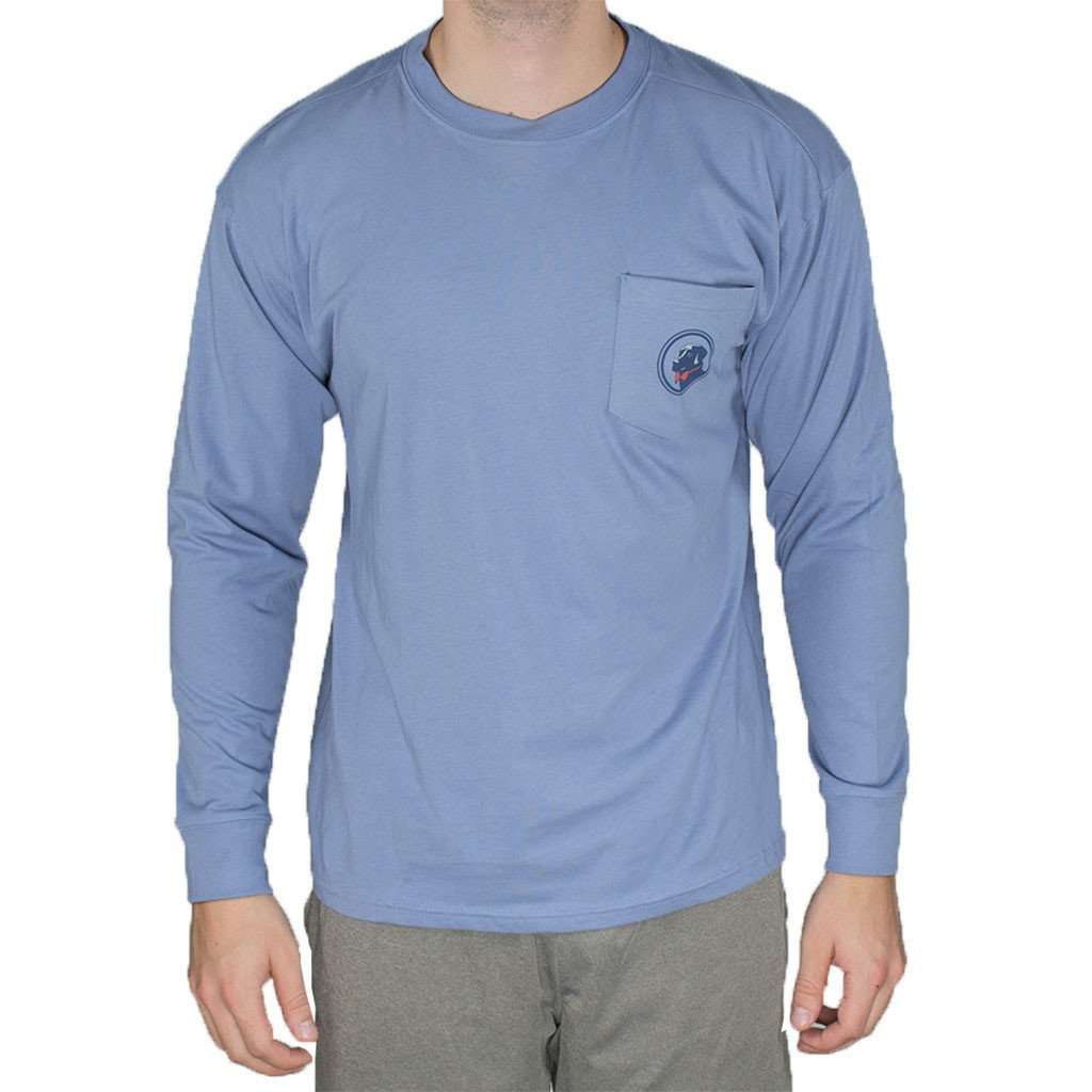 Southern Proper Party Animal Long Sleeve Tee Shirt in Allure Blue ...