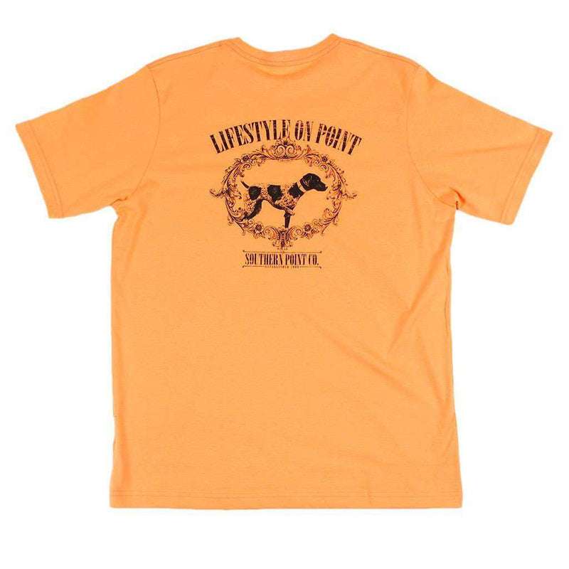 Southern Point Pointer Dog Tee in Light Orange
